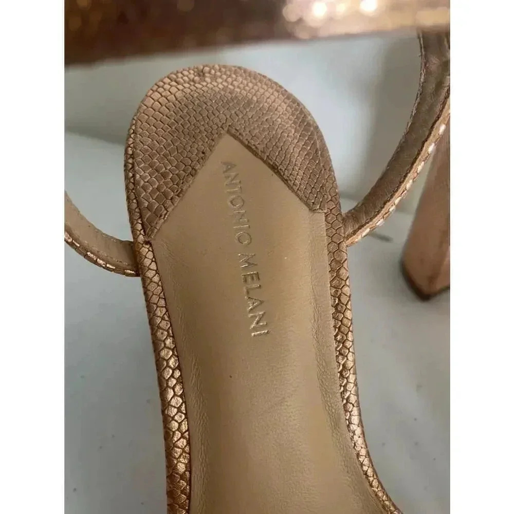 Women's Antonio Melani Rose Gold Gwen’s Sandals Size 7M GUC!‎ - Picture 2 of 10